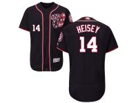 Navy Blue Chris Heisey Men #14 Majestic MLB Washington Nationals Flexbase Collection Jersey