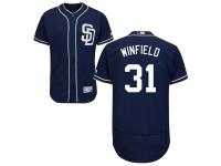 Navy Blue Dave Winfield Men #31 Majestic MLB San Diego Padres Flexbase Collection Jersey