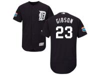 Navy Blue Kirk Gibson Men #23 Majestic MLB Detroit Tigers Flexbase Collection Jersey