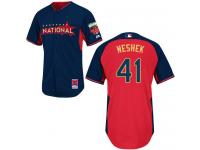 Navy-Red Pat Neshek Men #41 Majestic MLB St. Louis Cardinals National League 2014 All-Star BP Jersey