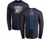 NBA Men Nike Oklahoma City Thunder #23 Terrance Ferguson Navy Blue Backer Long Sleeve T-Shirt