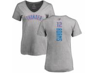 NBA Women Nike Oklahoma City Thunder #12 Steven Adams Ash Backer T-Shirt