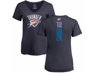 NBA Women Nike Oklahoma City Thunder #12 Steven Adams Navy Blue Backer T-Shirt