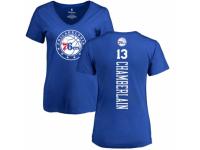 NBA Women Nike Philadelphia 76ers #13 Wilt Chamberlain Royal Blue Backer T-Shirt