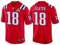NEW ENGLAND PATRIOTS #18 MATTHEW SLATER RED SUPER BOWL LII BOUND GAME JERSEY