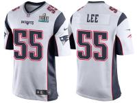 NEW ENGLAND PATRIOTS #55 ERIC LEE WHITE SUPER BOWL LII BOUND GAME JERSEY