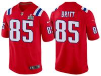 NEW ENGLAND PATRIOTS #85 KENNY BRITT RED SUPER BOWL LII BOUND GAME JERSEY