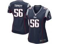 New England Patriots Andre Tippett Women's Home Jersey - Navy Blue Nike NFL #56 Game