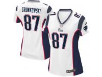 New England Patriots Rob Gronkowski Women's Road Jersey - White Nike NFL #87 Game