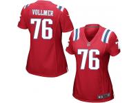 New England Patriots Sebastian Vollmer Women's Alternate Jersey - Red Nike NFL #76 Game