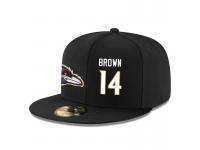NFL Baltimore Ravens #14 Devin Hester Snapback Adjustable Player Hat - BlackWhite