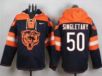 NFL Chicago Bears #50 Mike Singletary Men Black Pullover Hoodie
