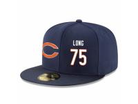 NFL Chicago Bears #75 Kyle Long Snapback Adjustable Player Hat - Navy White