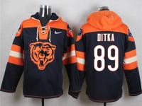 NFL Chicago Bears #89 Mike Ditka Men Black Pullover Hoodie