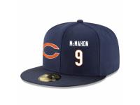 NFL Chicago Bears #9 Jim McMahon Snapback Adjustable Player Hat - Navy White