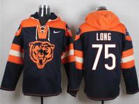 NFL Chicago Bears (K) #75 Kyle Long Men Black Pullover Hoodie