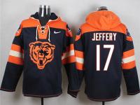 NFL Chicago Bears (WR) #17 Alshon Jeffery Men Black Pullover Hoodie