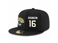 NFL Jacksonville Jaguars #16 Denard Robinson Snapback Adjustable Player Hat - Black White