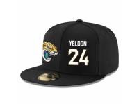 NFL Jacksonville Jaguars #24 T.J. Yeldon Snapback Adjustable Player Hat - Black White