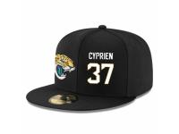 NFL Jacksonville Jaguars #37 John Cyprien Snapback Adjustable Player Hat - Black White