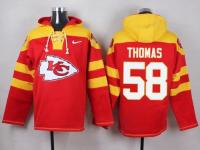NFL Kansas City Chiefs #58 Derrick Thomas Men Red Pullover Hoodie