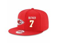 NFL Kansas City Chiefs #7 Harrison Butker Stitched Snapback Adjustable Player Hat - Red-White