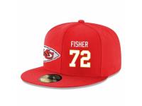 NFL Kansas City Chiefs #72 Eric Fisher Snapback Adjustable Player Hat - Red White