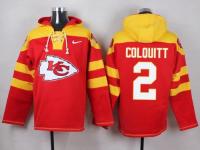 NFL Kansas City Chiefs (P) #2 Dustin Colquitt Men Red Pullover Hoodie