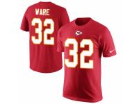 NFL Men Nike Kansas City Chiefs #32 Spencer Ware Red Rush Pride Name & Number T-Shirt