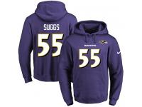 NFL Men's Nike Baltimore Ravens #55 Terrell Suggs Purple Name & Number Pullover Hoodie