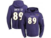 NFL Men's Nike Baltimore Ravens #89 Steve Smith Sr Purple Name & Number Pullover Hoodie