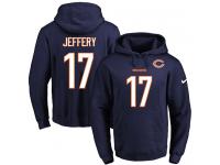 NFL Men's Nike Chicago Bears #17 Alshon Jeffery Navy Blue Name & Number Pullover Hoodie
