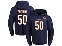NFL Men's Nike Chicago Bears #50 Jerrell Freeman Navy Blue Name & Number Pullover Hoodie