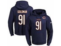 NFL Men's Nike Chicago Bears #91 Eddie Goldman Navy Blue Name & Number Pullover Hoodie