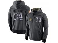 NFL Men's Nike New Orleans Saints #34 Marshon Lattimore Stitched Black Anthracite Salute to Service