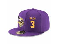 NFL Minnesota Vikings #3 Blair Walsh Snapback Adjustable Player Hat - Purple Gold