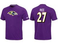 NFL Nike Baltimore Ravens #27 Ray Rice Men T-Shirt Purple