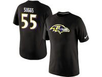 NFL Nike Baltimore Ravens #55 Terrell Suggs Men T-Shirt C Black