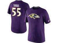 NFL Nike Baltimore Ravens #55 Terrell Suggs Men T-Shirt C Purple