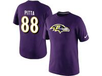NFL Nike Baltimore Ravens #88 Dennis Pitta Men T-Shirt - Purple