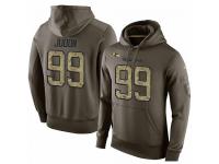 NFL Nike Baltimore Ravens #99 Matt Judon Green Salute To Service Men's Pullover Hoodie