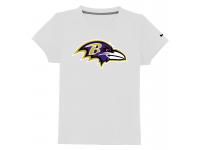 NFL Nike Baltimore Ravens Sideline Legend Authentic Logo Youth T-Shirt White