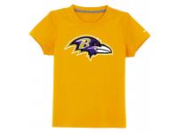 NFL Nike Baltimore Ravens Sideline Legend Authentic Logo Youth T-Shirt Yellow