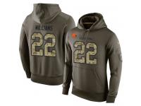NFL Nike Cleveland Browns #22 Tramon Williams Green Salute To Service Men's Pullover Hoodie