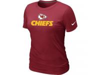 NFL Nike Kansas City Chiefs Authentic Logo Women T-Shirt Red