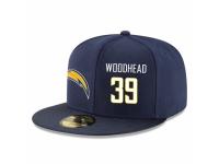 NFL San Diego Chargers #39 Danny Woodhead Snapback Adjustable Player Rush Hat - Navy White