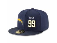 NFL San Diego Chargers #99 Joey Bosa Snapback Adjustable Player Rush Hat - Navy White