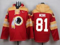 NFL Washington Redskins #81 Art Monk Men Burgundy Pullover Hoodie