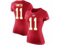 NFL Women Nike Kansas City Chiefs #11 Alex Smith Red Rush Pride Name & Number T-Shirt