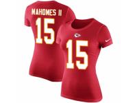 NFL Women Nike Kansas City Chiefs #15 Patrick Mahomes II Red Rush Pride Name & Number T-Shirt